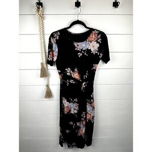 Pre-Loved Sweet Claire Midi-floral side twist dress sz Med